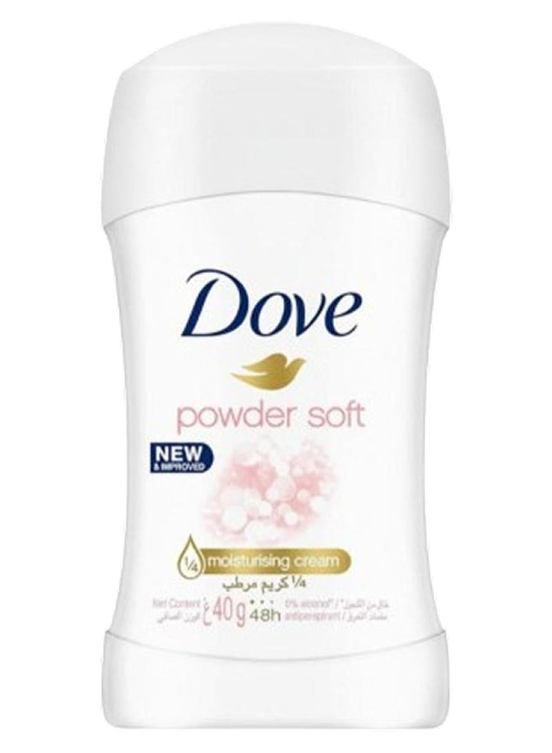 Dove عصا مضادة للتعرق ناعمة على شكل مسحوق، 40غ، عبوة من 3 - Image 2